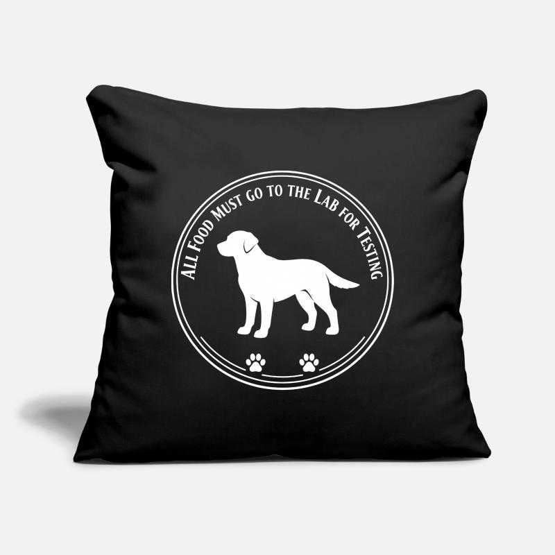 Lustiger Labrador Retriever Schwarzer Labrador-Apportierhund Sofakissen mit Füllung 45 x 45 cm