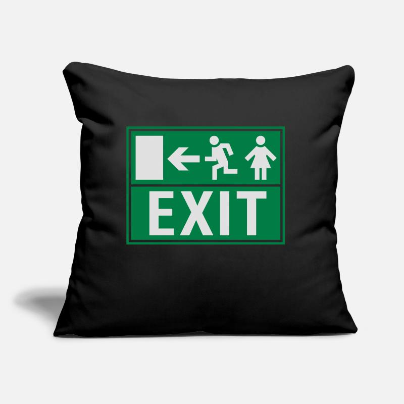 EXIT (FIRE EXIT) Coussin et housse de 45 x 45 cm