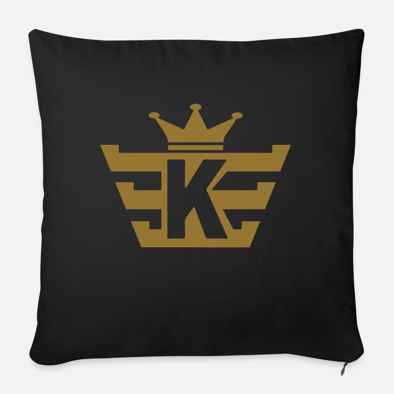k_royal - Coussin et housse de 45 x 45 cm - noir
