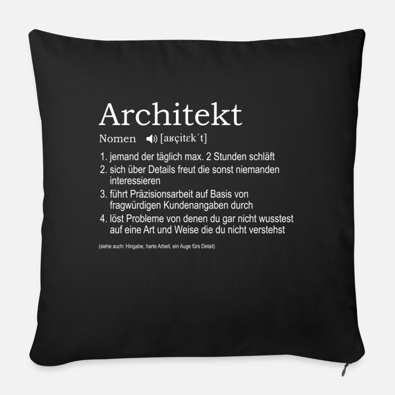 Architekt: Definition - Sofakissen mit Füllung 45 x 45 cm - Schwarz