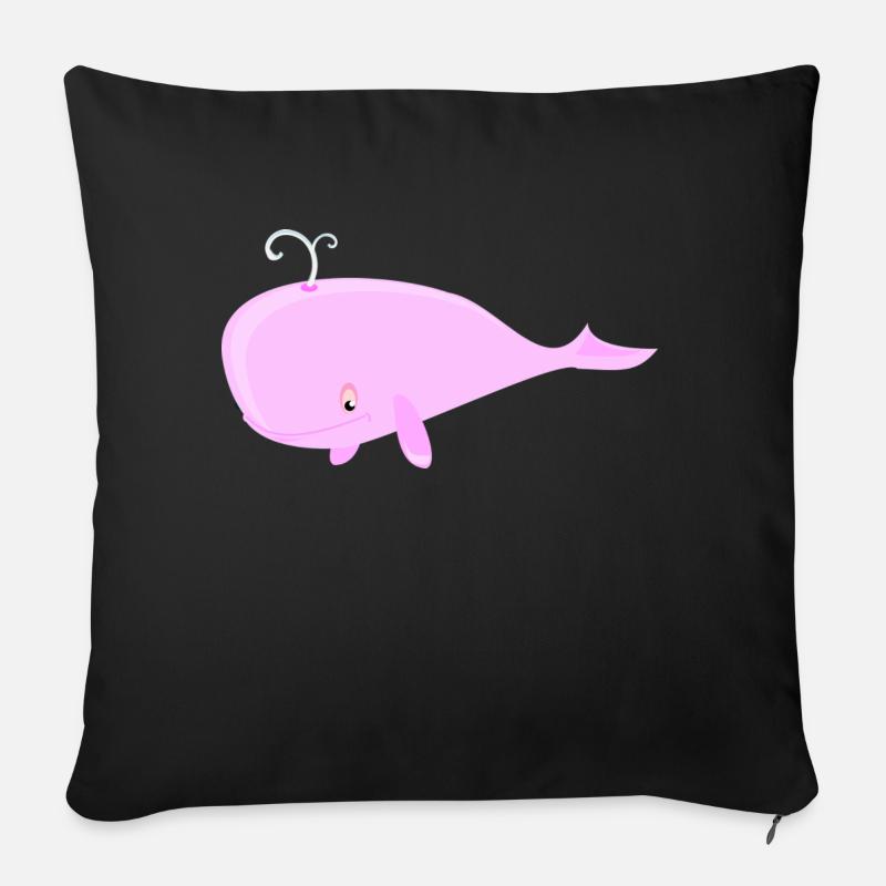 Wal Rose - Coussin et housse de 45 x 45 cm - noir