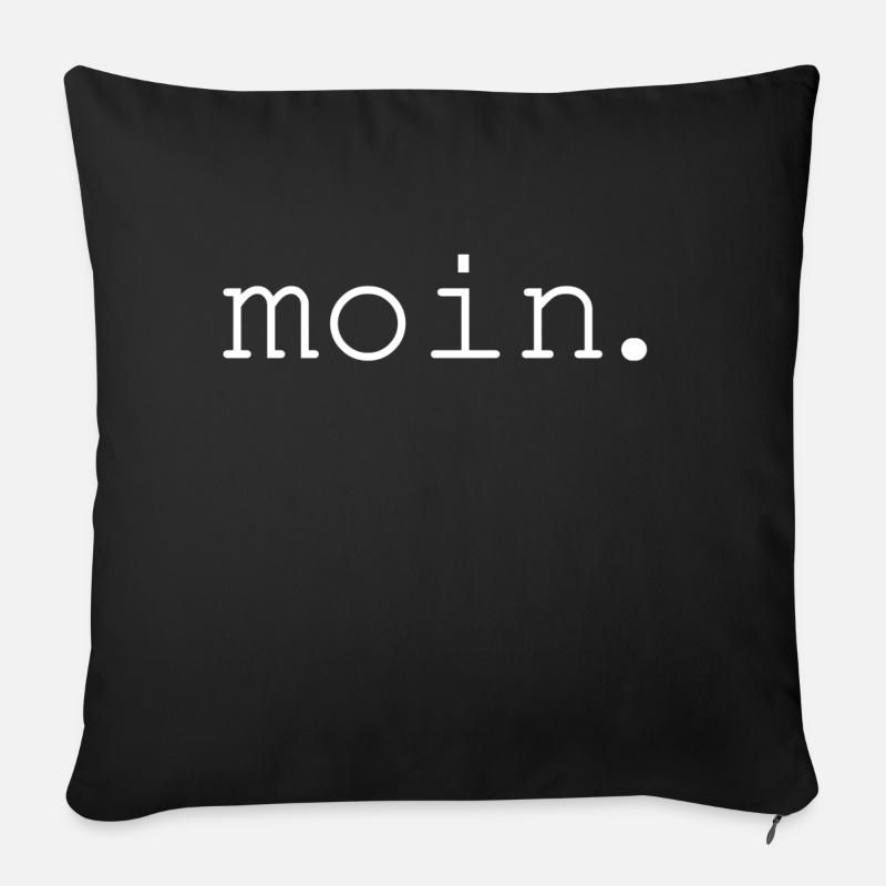 moin. Plattdeutsch - Sofakissen mit Füllung 45 x 45 cm - Schwarz