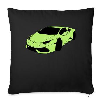 Voiture de sport Lambo - Coussin et housse de 45 x 45 cm - noir - Devant