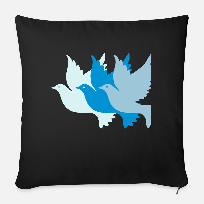 paix - Coussin et housse de 45 x 45 cm - noir
