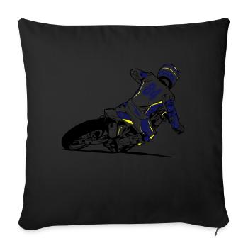 Supermoto - Sofakissen mit Füllung 45 x 45 cm - Schwarz - Vorne