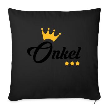 Oncle / Tante / Cousin / Cousine - Coussin et housse de 45 x 45 cm - noir - Devant