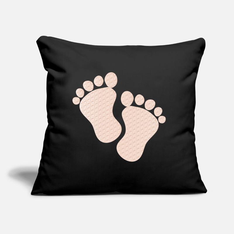 empreintes de bébé mignon Coussin et housse de 45 x 45 cm