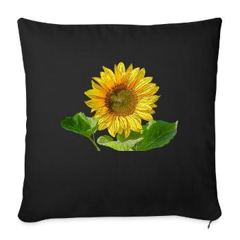 Sonnenblume - Sofakissen mit Füllung 45 x 45 cm - Schwarz - Vorne