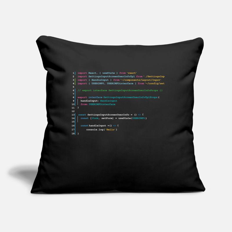 Programmers code in React Sofakissen mit Füllung 45 x 45 cm
