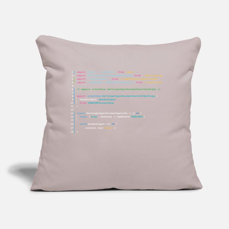 Code des programmeurs dans React Coussin et housse de 45 x 45 cm