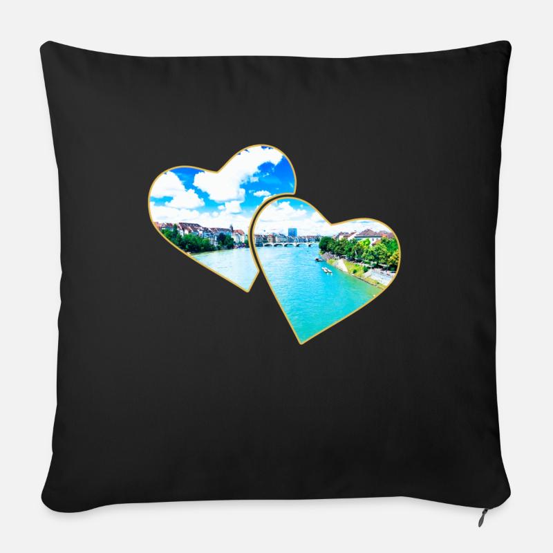 Basel - Sofakissen mit Füllung 45 x 45 cm - Schwarz