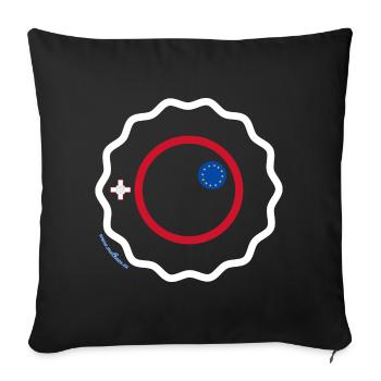 Malta & Europe - Sofa pillow with filling 45cm x 45cm - black - Front