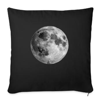 Mond - Sofakissen mit Füllung 45 x 45 cm - Schwarz - Vorne