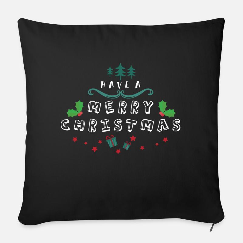 Christmas - Sofakissen mit Füllung 45 x 45 cm - Schwarz