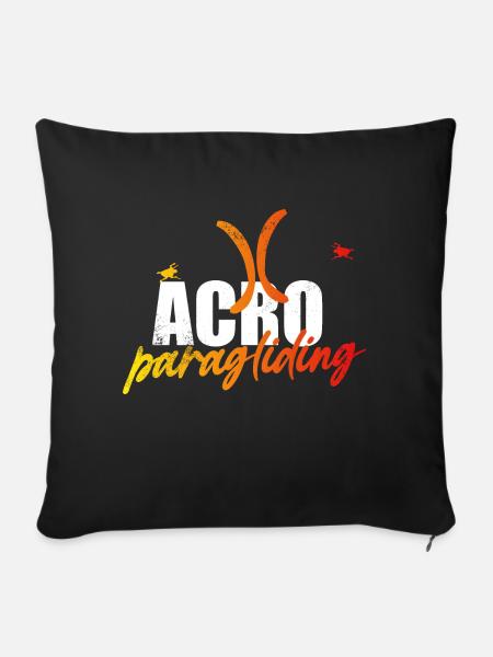 Acro Paragliding - Sofakissen mit Füllung 45 x 45 cm - Schwarz
