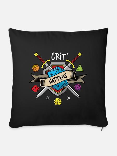 Crit passiert - Sofakissen mit Füllung 45 x 45 cm - Schwarz