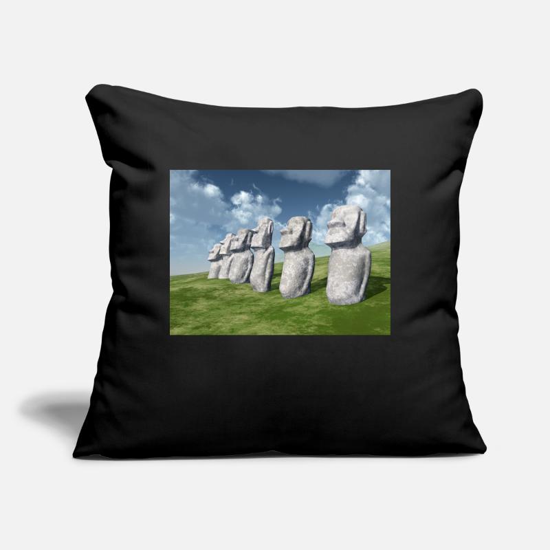 Moai statues on Easter Island Sofa pillow with filling 45cm x 45cm