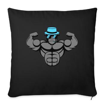 Strong Gorilla - Sofa pillow with filling 45cm x 45cm - black - Front