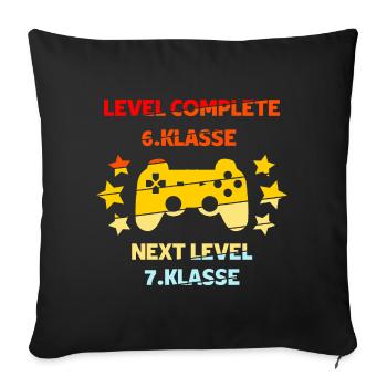 Level complete 6. Klasse next Level 7. Klasse - Sofakissen mit Füllung 45 x 45 cm - Schwarz - Vorne