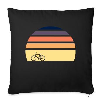 Bicycle Sunset - Sofa pillow with filling 45cm x 45cm - black - Front