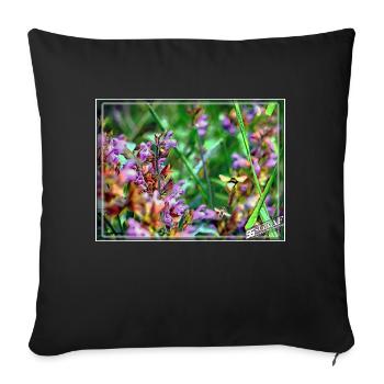 Biene und Hummel fliegen im Duett - Sofakissen mit Füllung 45 x 45 cm - Schwarz - Vorne