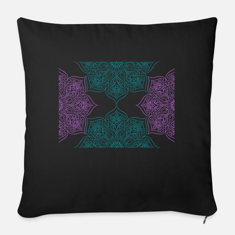ornament - Sofakissen mit Füllung 45 x 45 cm - Schwarz