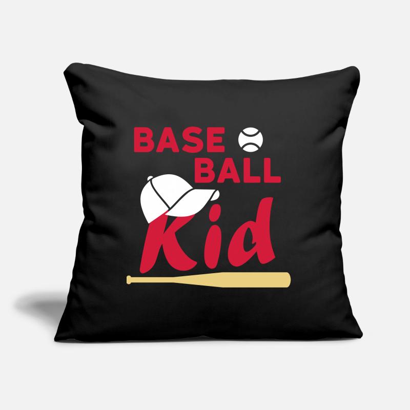 Baseball kid (game ball, cap, baseball bat) Sofa pillow with filling 45cm x 45cm