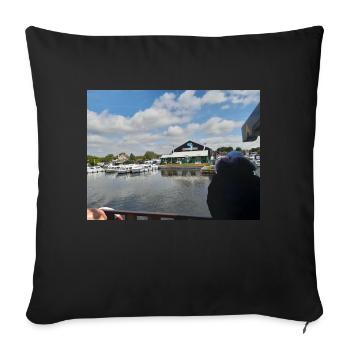 Horby Marina Norfolk UK - Sofa pillow with filling 45cm x 45cm - black - Front
