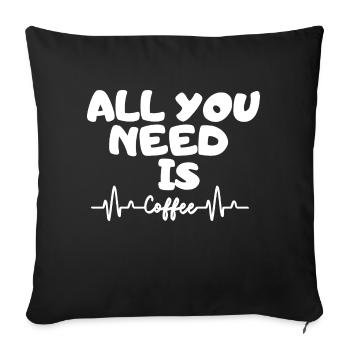 Coffee - Sofakissen mit Füllung 45 x 45 cm - Schwarz - Vorne
