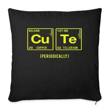 Drôle de dicton pour les physiciens et les chimistes - Coussin et housse de 45 x 45 cm - noir - Devant