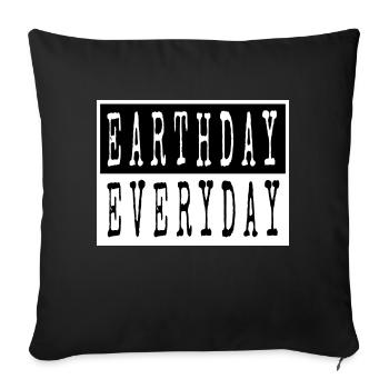 carbon dioxide funny birthday animal - Sofa pillow with filling 45cm x 45cm - black - Front