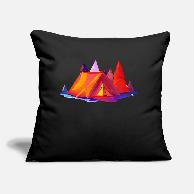 Camping Camp Cadeau Caravane Camping Camper Coussin et housse de 45 x 45 cm