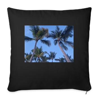 Palme - Sofakissen mit Füllung 45 x 45 cm - Schwarz - Vorne