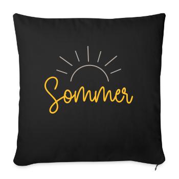 Été - Coussin et housse de 45 x 45 cm - noir - Devant