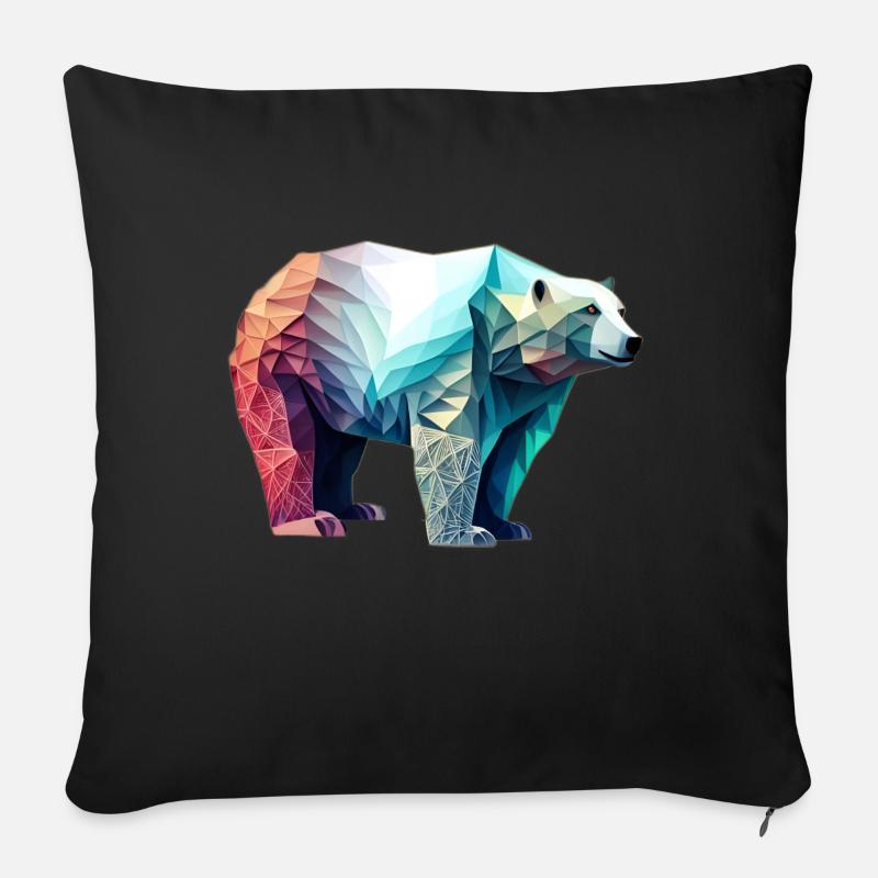 Eisbär - Sofakissen mit Füllung 45 x 45 cm - Schwarz