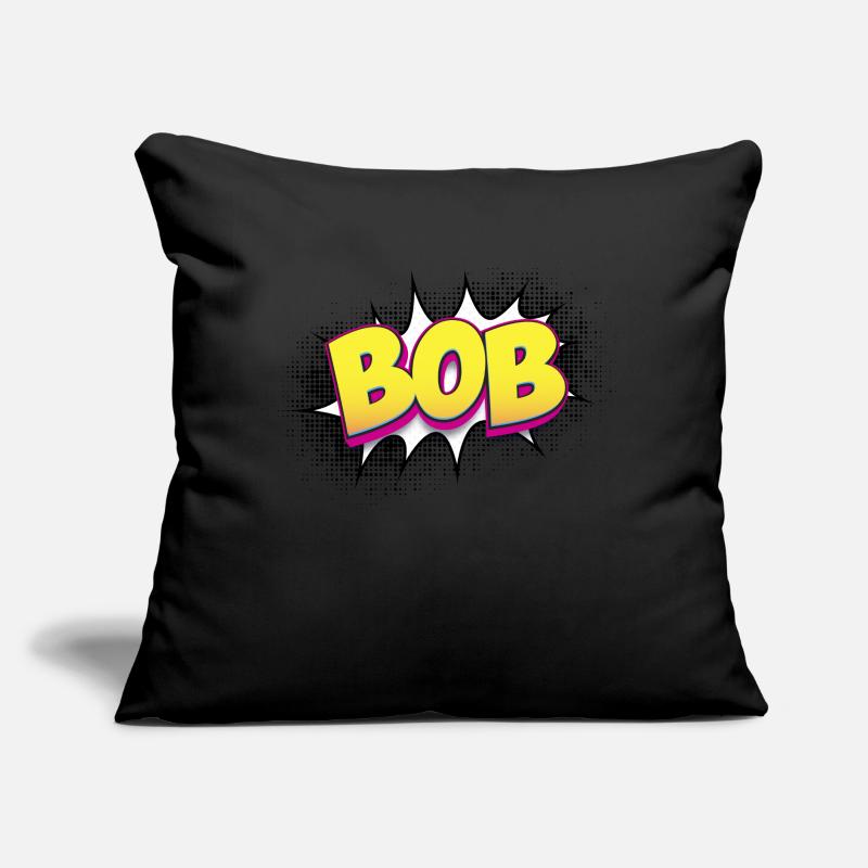 Bob Benutzerdefinierter Name Comic-Stil Pop-Art, Bob Sofakissen mit Füllung 45 x 45 cm
