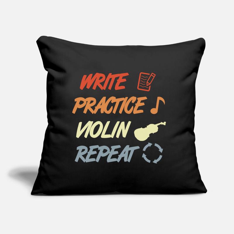 Write Practice Violin Repeat Sofakissen mit Füllung 45 x 45 cm