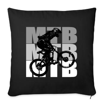 MTB Bike - Sofakissen mit Füllung 45 x 45 cm - Schwarz - Vorne