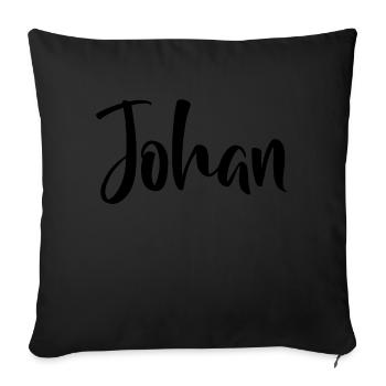 Nom - Johan - Coussin et housse de 45 x 45 cm - noir - Devant