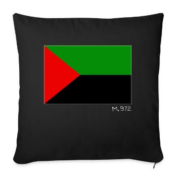 Flag M.972 (White) - Coussin et housse de 45 x 45 cm - noir - Devant