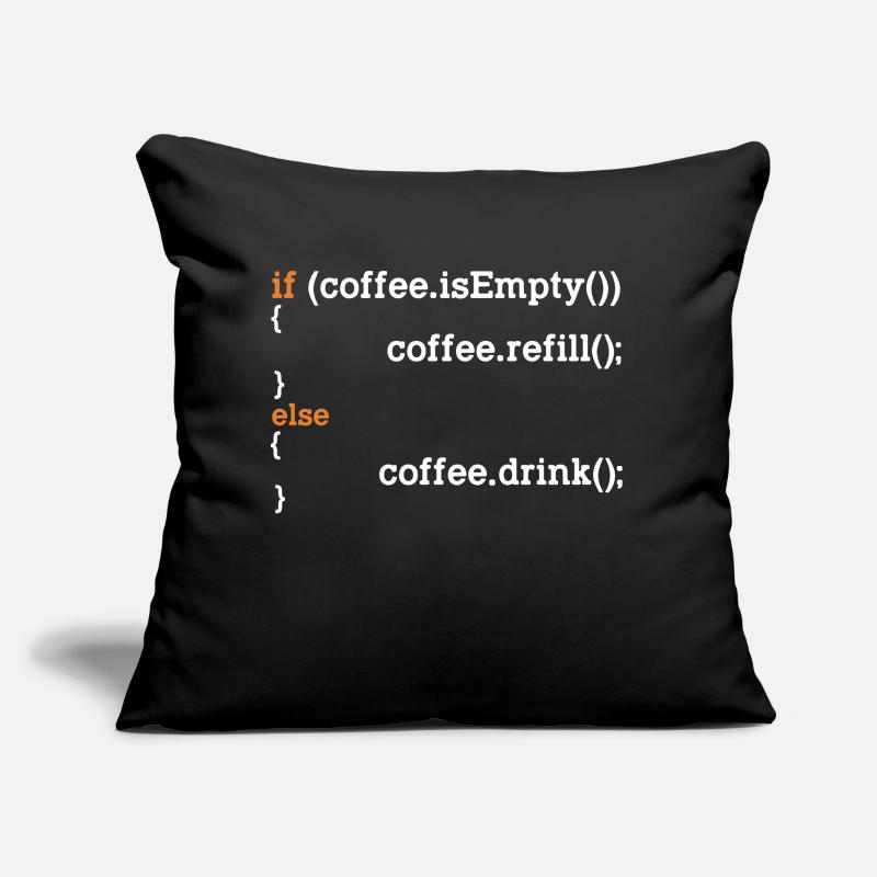 Lustiges Programmierer-Kaffee-Geschenk für Programmierer Sofakissen mit Füllung 45 x 45 cm