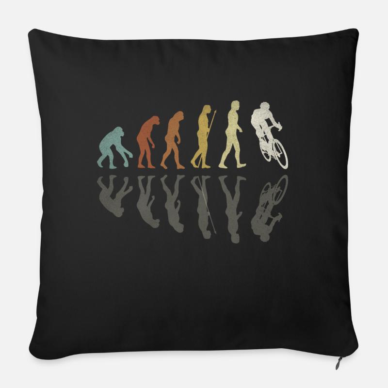 Evolution - Radsport Rennrad - Sofakissen mit Füllung 45 x 45 cm - Schwarz