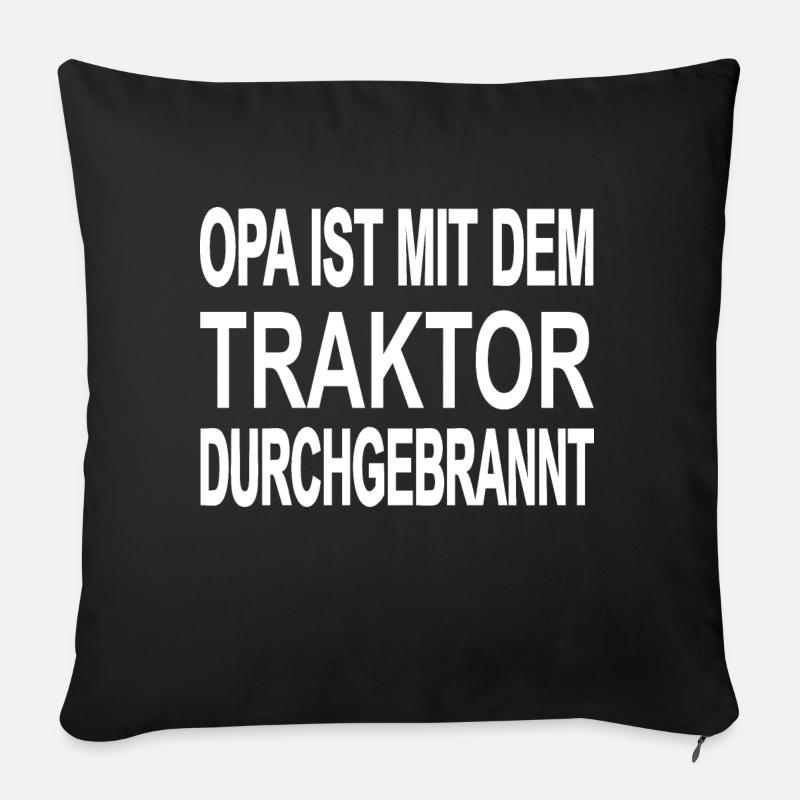 Traktor - Sofakissen mit Füllung 45 x 45 cm - Schwarz