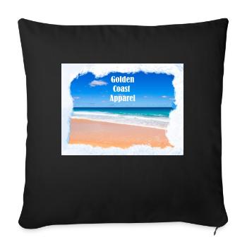 Ambiance de plage australienne - Coussin et housse de 45 x 45 cm - noir - Devant