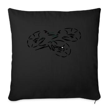 Crevette Krevétte - Sofa pillow with filling 45cm x 45cm - black - Front