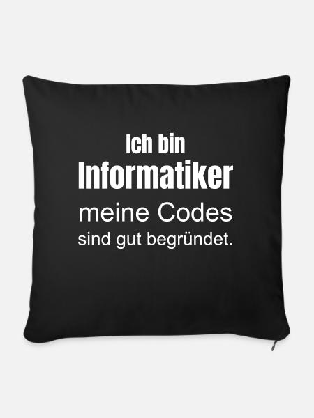 Informatiker - Sofakissen mit Füllung 45 x 45 cm - Schwarz