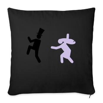 Running Groom - Coussin et housse de 45 x 45 cm - noir - Devant