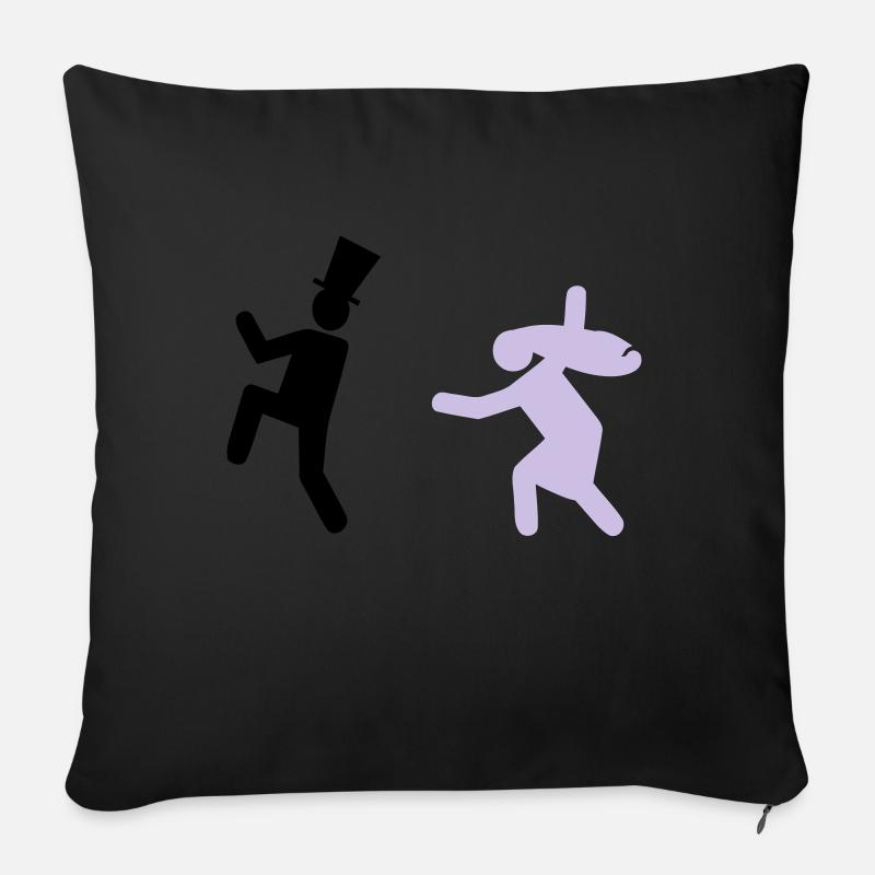 Running Groom - Sofakissen mit Füllung 45 x 45 cm - Schwarz