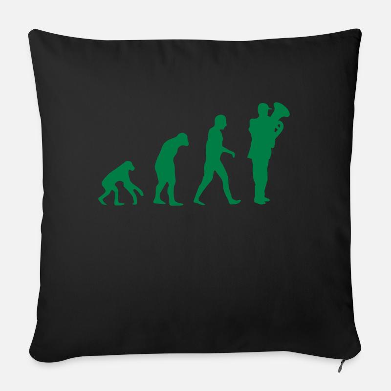 tuba evolution - Sofakissen mit Füllung 45 x 45 cm - Schwarz