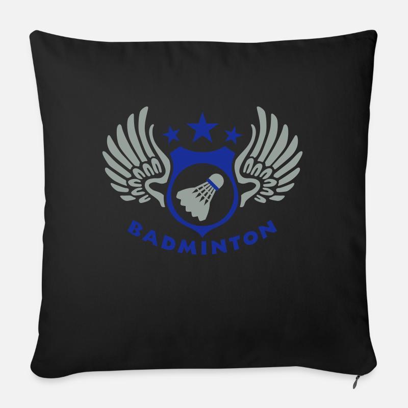 badminton_022011_h_2c - Sofakissen mit Füllung 45 x 45 cm - Schwarz